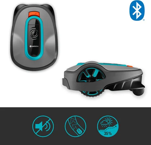 Miniatura 2 de GARDENA 15101-20 SILENO Life - Cortacésped robótico automático, con aplicación Bluetooth y cable delimitador, uno de los más silenciosos de su