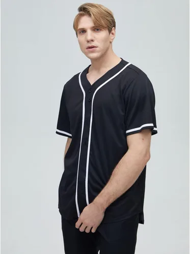 Miniatura 5 de Yuji Itadori Camiseta de béisbol para hombre, manga corta, cuello en V, botones, ropa deportiva, tallas S-4XL