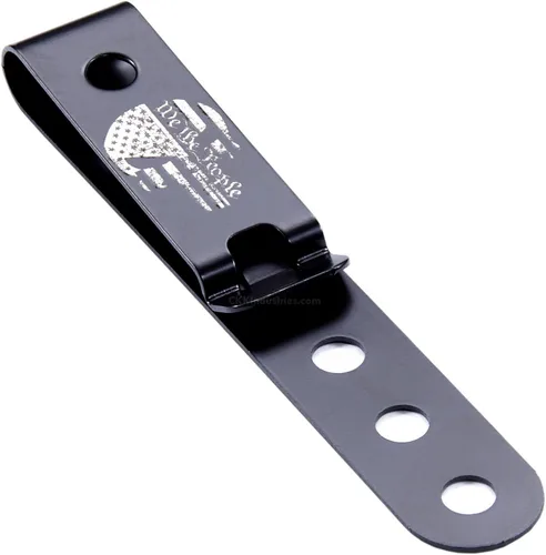 Miniatura 11 de HolsterSmith - Clip universal de metal para cinturón para hacer fundas, modelo 5, (3 agujeros), color negro táctico