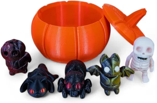 Miniatura 17 de Paquete de 10 minianimales misteriosos, figuras articuladas de animales impresos en 3D, diseños únicos y divertidos, incluye huevo misterioso
