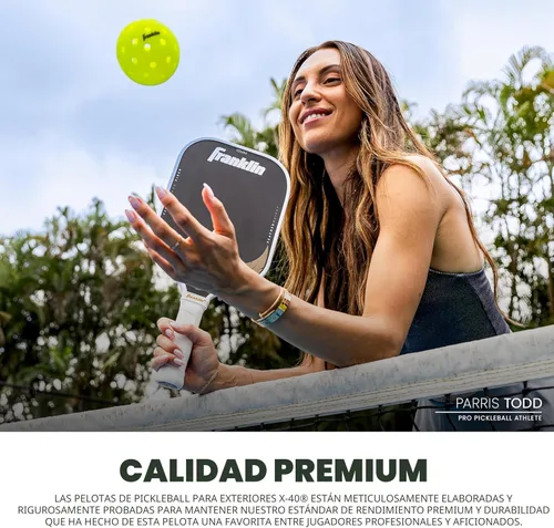 Miniatura 5 de Franklin Sports X-40 pelotas de Pickleball al aire libre - Bola oficial del Pickleball de EE. UU., APP Tour + US Open - Tamaño reglamentario