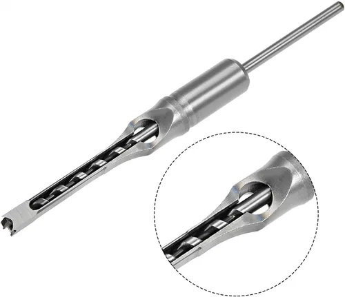 Miniatura 5 de uxcell Broca de agujero cuadrado, herramienta eléctrica de mortaja de cincel hueco de acero de alto carbono de 5/16 "para carpintería