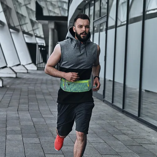 Miniatura 6 de VULKIT Cinturón delgado para correr para mujeres y hombres, soporte para teléfono celular para correr, riñonera de entrenamiento, bolsa de correr