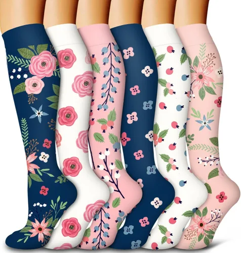 Miniatura 21 de 6 Pack Copper Compression Socks for Women and Men Circulation-Best Support for Medical, Running,Nursing,Athletic