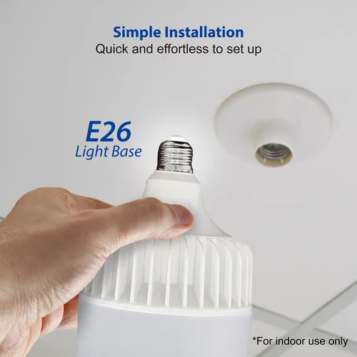 Miniatura 6 de Bombilla LED, 5000 lúmenes, equivalente a 36 W, luz diurna de 5000 K, base E26, 50,000 horas de vida útil, no regulable, solo