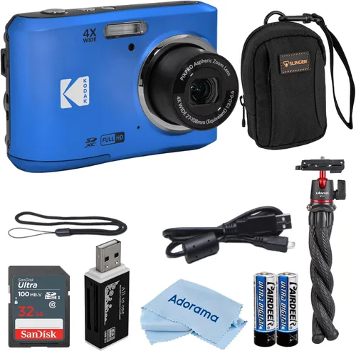 Miniatura 11 de Kodak PIXPRO FZ45 Friendly Zoom 16MP Cámara digital Full HD, paquete con tarjeta de memoria de 32 GB y bolsa para cámara, trípode flexible y lector