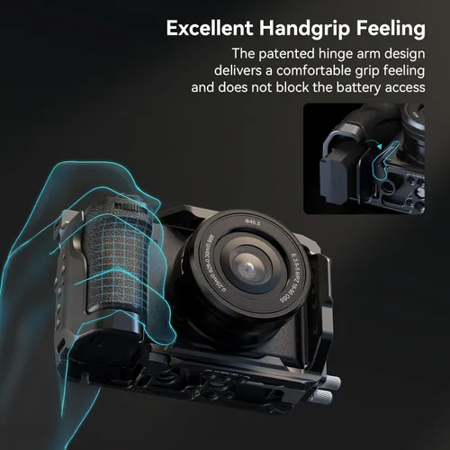 Miniatura 3 de Kit de Jaula SmallRig para Sony A6700 con Abrazadera de Cable para HDMI, Placa de Liberación Rápida Integrada para Tipo Arca, Jaula de Vídeo