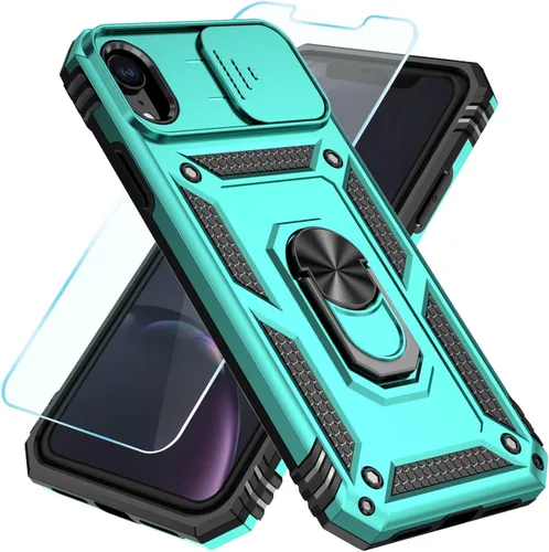 Miniatura 44 de SunStory Funda compatible con iPhone 11 Pro Max con protector de pantalla HD, cubierta de cámara deslizante y soporte de anillo giratorio