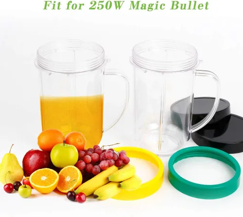 Miniatura 6 de Vasos de repuesto de 16 onzas para Magic Bullet, 6 piezas/juego de piezas compatibles con batidora Magic Bullet de 250 W MB1001, incluye tazas