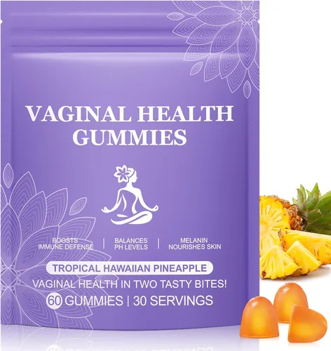 Vital Gomitas probióticas vaginales para mujeres, 60 gomitas de equilibrio femenino, equilibrio de pH, apoyo inmunológico, vegano, sin gluten,
