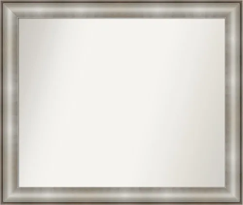 Miniatura 104 de Amanti Art Espejo de baño plateado para sobre fregadero, 28 x 47 pulgadas, espejo rectangular de plata imperial, marco de madera tradicional de gran