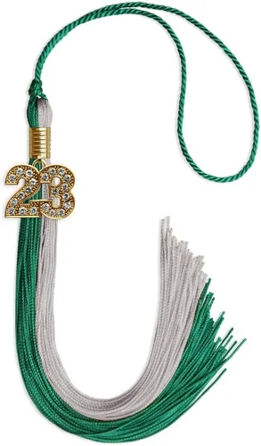 Miniatura 23 de Endea Graduation Borla de doble color con dije dorado (negro/oro brillante, 2022)