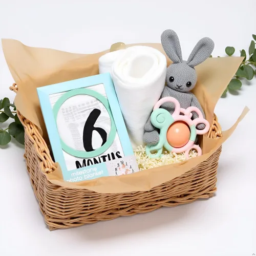 Miniatura 5 de Pearhead Manta de hitos para bebé, accesorio para fotos de hitos mensuales para recién nacido, regalo de recuerdo de bebé niña o bebé, regalo