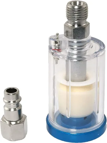 RLECS Separador de aceite de agua, filtro de aire, trampa de humedad con conector de estilo europeo para compresor, pistola de pintura en aerosol,