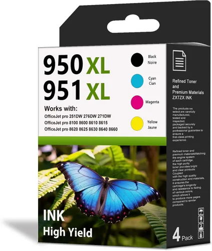 Paquete combinado de cartuchos de tinta 950XL 951XL (negro, cian, magenta, amarillo) repuesto para impresoras HP 950 950XL 951XL para impresora