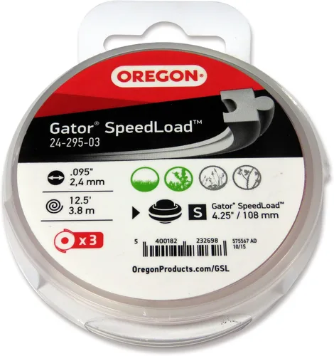 Miniatura 2 de Oregon 24-295-03 Gator SpeedLoad Trimmer Line, 0.095", paquete de 3 SM