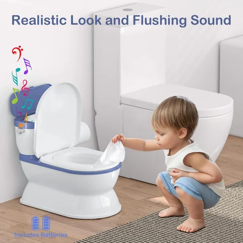 Miniatura 2 de CheerTry Inodoro de Entrenamiento para Niños Pequeños 2 en 1 - Silla de Baño Más Grande y Asiento de Entrenamiento Desmontable para Niños y Niñas
