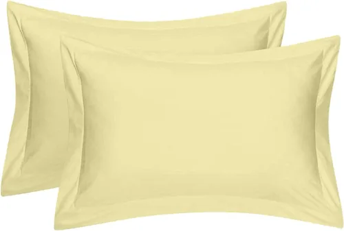 Miniatura 50 de Juego de 2 fundas de almohada estándar de 600 hilos, 100% algodón egipcio, con cierre de sobre, tamaño estándar de 20 x 26 pulgadas, fundas