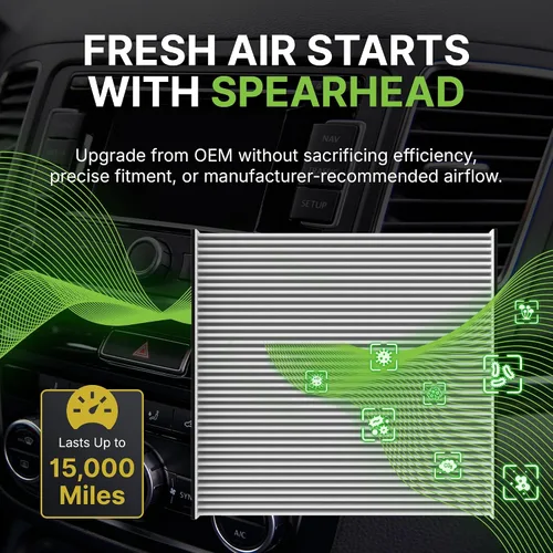 Miniatura 5 de Spearhead OEM+ Filtro de aire de cabina Particulate Breathe Easy Compatible con 2015-17 Chrysler 200, 2014-18 Cherokee como OEM Proporciona