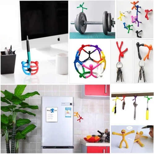Miniatura 6 de Imanes para refrigerador, 10 piezas de imanes flexibles para nevera, imanes de goma para refrigerador + 100 hojas/bloc de notas autoadhesivas