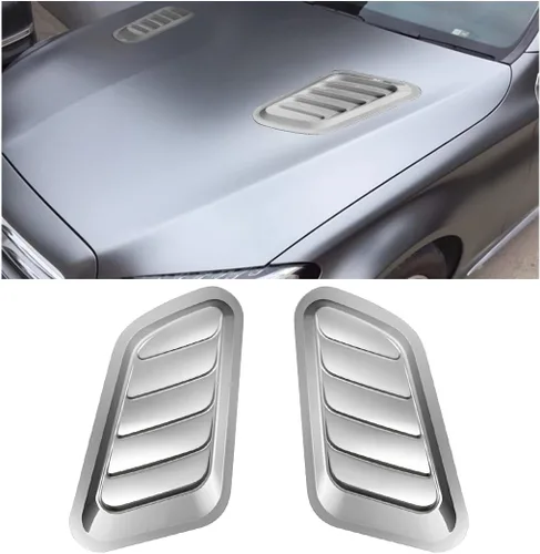 Miniatura 7 de Ventilaciones de capó de coche Blilo, 2 piezas de ventilaciones de aire universales para capó de coche, cubierta de entrada de aire de capó azul