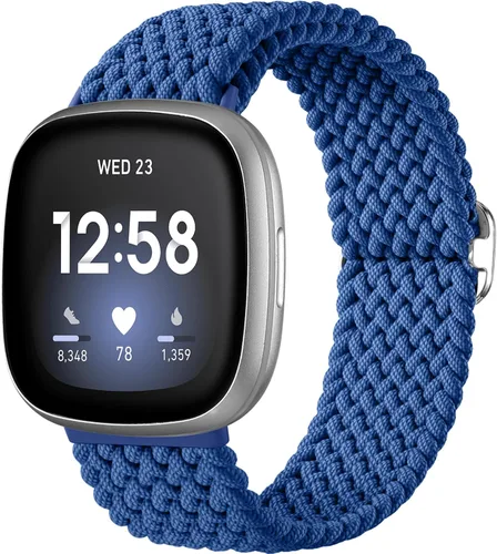 Miniatura 26 de Maledan Banda elástica trenzada compatible con Fitbit Sense/Versa 3/4 y Sense 2, correa elástica suave para reloj inteligente, accesorio