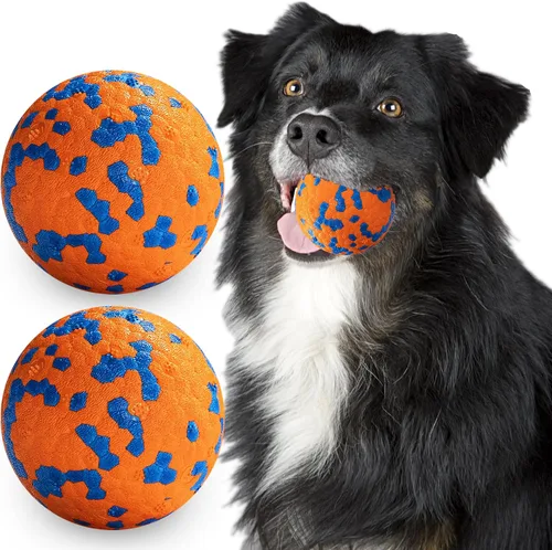 Miniatura 13 de Pelotas para perros, pelota de juguete indestructible para perros masticadores agresivos, pelota interactiva duradera de alta elasticidad