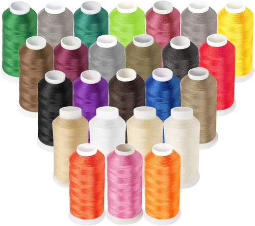 Miniatura 6 de Desirable Life Hilo de coser de nailon N66 de 1500 yardas, tamaño #69 T70 210D/3 para cuero de mezclilla, a mano, máquina, manualidades, bolsa