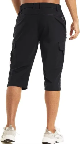 Miniatura 2 de MAGCOMSEN Pantalones cortos de entrenamiento para hombre, de secado rápido, 34, pantalones capri con bolsillos con cremallera, pantalones cortos