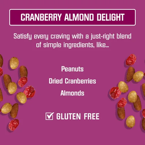 Miniatura 3 de Kar's Nuts Cranberry Almond Delight Trail Mix, paquetes individuales de 3 onzas, paquete a granel de 42, aperitivos sin gluten