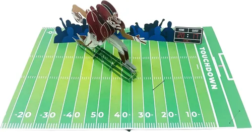 Miniatura 3 de Jugador de fútbol americano, tarjeta de felicitación desplegable 3D para todas las ocasiones, amor, cumpleaños, Navidad, deportes, felicitaciones