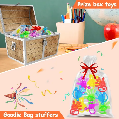 Miniatura 4 de 24 piezas de manos adhesivas para niños, regalos de fiesta, obsequio, relleno de huevos, relleno de bolsa de dulces, juguete de caja del tesoro