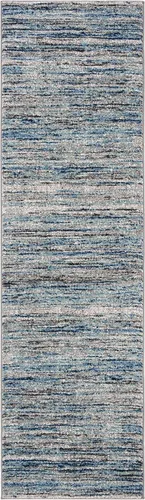 Miniatura 3 de SAFAVIEH Galaxy Collection - Alfombra de pasillo, 2 pies 3 pulgadas x 6 pies, color azul y gris, diseño moderno, no desprende pelusa y de fácil