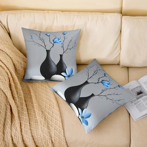 Miniatura 39 de Manfei Skull Maths Throw Pillow Cover Gothic Style Square Cushion Case Halloween Skeletons Black White Decor Throw Porch Pillows Cases for Couch