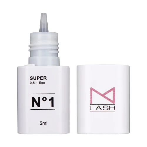 Miniatura 5 de M LASH - Pegamento adhesivo para pestañas súper número 1, fijación fuerte, 0.5-1s seco - Retención: 7-8 semanas - Suministros de extensiones