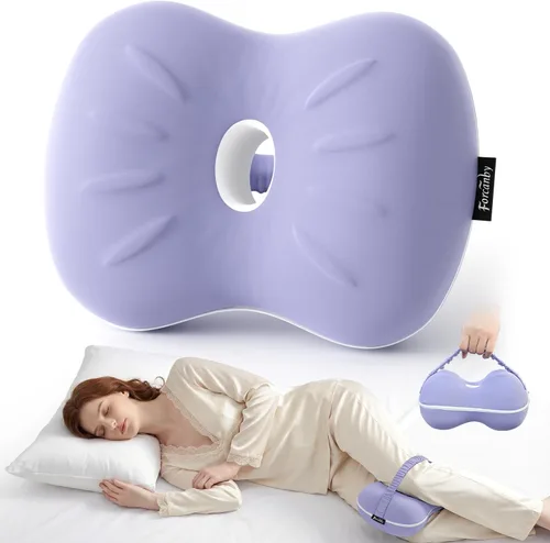 Miniatura 11 de Almohada de rodilla para personas que duermen de lado, almohada suave de alineación de la columna vertebral, almohadas de rodilla de espuma