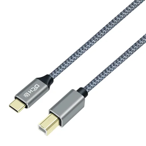 DCHAV Cable de impresora USB B a USB C para computadora portátil 2.0 tipo B de repuesto para controlador de DJ, teclado MIDI, escáner de piano,