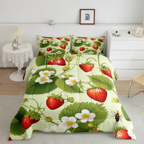 Miniatura 13 de Feelyou Juego de edredón de zorro ártico, juego de ropa de cama para niños y niñas, bonito edredón de animales salvajes, juego de edredón 1 juego
