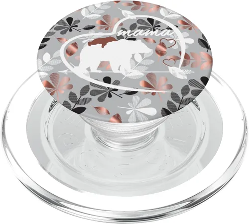Miniatura 7 de PopSockets - Soporte para teléfono móvil y tablet, diseño de oso Mama, Negro