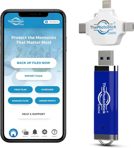 Miniatura 3 de ThePhotoStick® Omni - Funda protectora de 256 GB + - Copia de seguridad y transferencia segura de fotos y videos, organización de archivos
