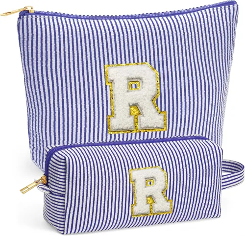Miniatura 35 de Set de Bolsos de Maquillaje de Viaje - Bolso Inicial de Aseo de Viaje, Bolso de Cosméticos Portátil Bolso de Maquillaje de Viaje con Artículos Azul