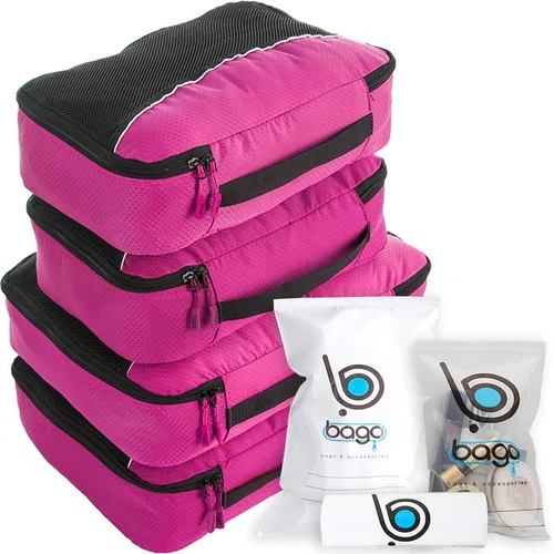 Bago Cubos de embalaje para maletas y bolsas de viaje juego de 7 bolsas organizadoras de equipaje y maleta cubos de compresión para organizador de