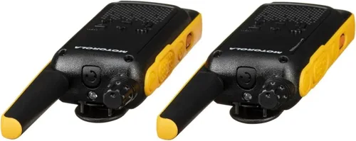 Miniatura 5 de Motorola Talkabout T470 Radio bidireccional Paquete de 10 walkie talkies negro/amarillo con 12 auriculares PTT Curl