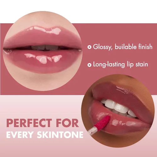 Miniatura 5 de rom&nd El tinte jugoso y duradero Tinte de labios coreano Acabado de alto brillo Efecto hidratante y voluminoso Higo de higo rosa ciruela