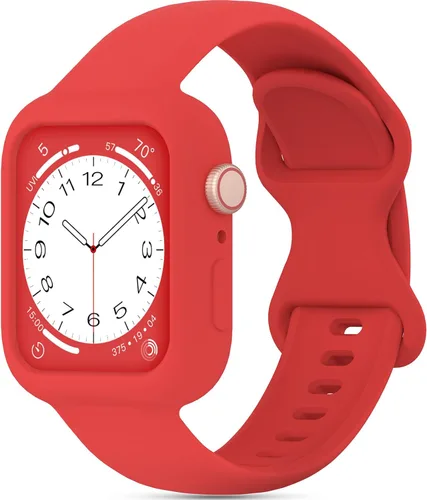 Miniatura 25 de Keebowz Funda Protectora de Silicona Compatible con Apple Watch de 38mm 40mm 41mm 42mm 44mm 45mm 46mm 49mm, Mujeres y Hombres, Correa Deportiva