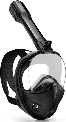 Miniatura 8 de Full Face Snorkel Mask, Snorkeling Gear for Adults Kids with Latest Dry Top Breathing System and Detachable Camera Mount, with 180 Degree Panoramic