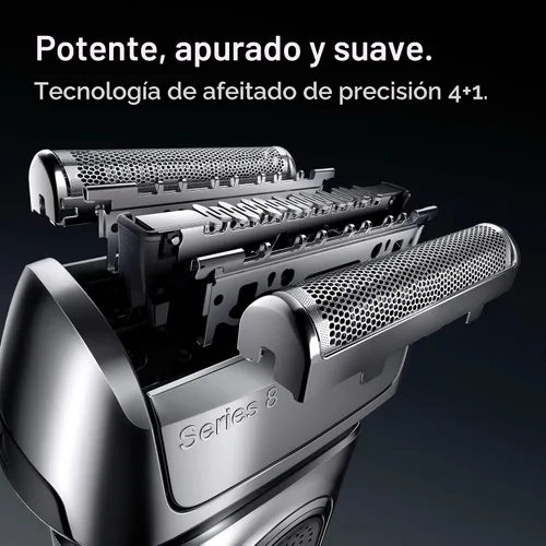 Miniatura 3 de Braun Series 8 8567cc Maquinilla de afeitar eléctrica para hombre, 4+1 elementos de afeitado y recortador de precisión para cabello largo, centro