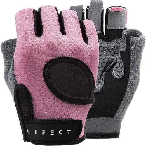 Miniatura 11 de LIFECT Essential - Guantes de entrenamiento transpirables, guantes de levantamiento de pesas sin dedos con parte trasera abierta curvada, para Negro
