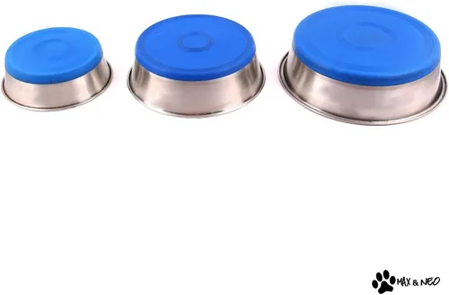 Miniatura 4 de Pack de cuencos para perros de acero inoxidable antideslizantes de Max and Neo