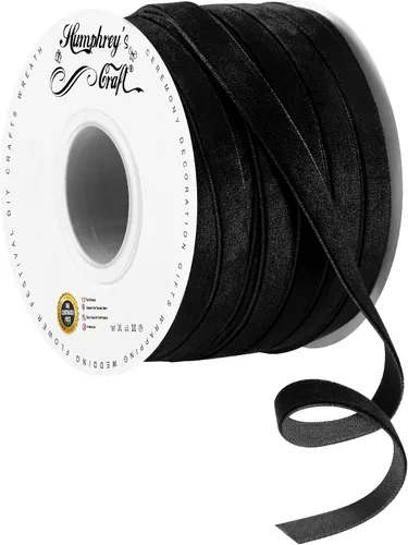 Miniatura 17 de Humphrey's Craft Carrete de Cintas de Terciopelo Aplastado Rosa de 1 Pulgada de Ancho - 25 Yardas, Perfecto para Costura, Envoltura de Regalos